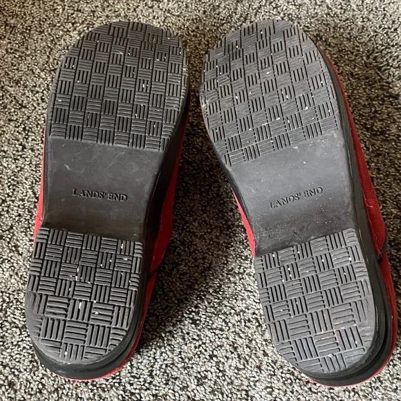 Lands' End Red Suede Women's Clogs - Picture 7 of 8